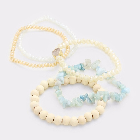 5 Layer Druzy Bracelet Set - Picture 2 of 2